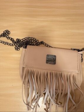 Fringe Crossbody Bag in Blush Pink - Chic Women's Shoulder Bag